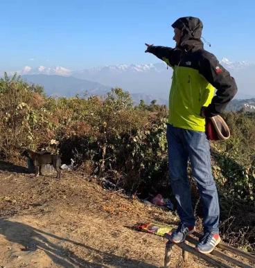 Sunrise over Himalayas from Nagarkot